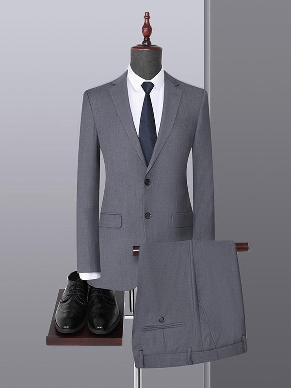 メンズ スーツ フォーマル 結婚式 礼服 男性用 ウール調 テーラード ブレザー ジャケット パンツ ビジネス パーティー スマート カジュアル 高級感 上品|Tanzan