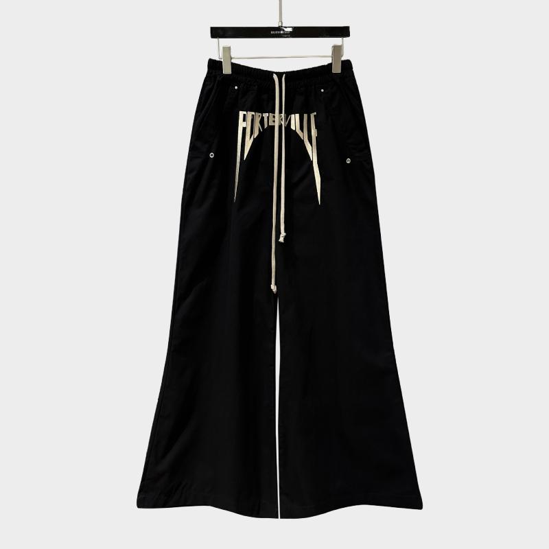 パンツ 男性用 ストリート系 カーゴパンツ 刺・墸 切り替え コットン ゆったり 太め ブラック|Tanzan