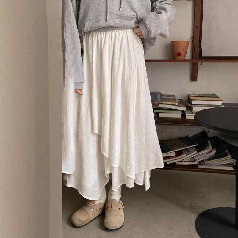 スカート レディース Aライン ロングスカート 流光白 粘・屬?? 春 A字スカート キレイめ 通勤 オフィス