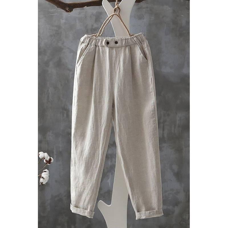 ハレムパンツ レディース 9分丈 テーパードパンツ コットンリネン ゆったり 大きいサイズ 体型カバー 高見え 美脚効果 カジュアル 通勤 普段使い 春夏