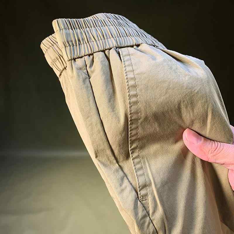 パンツ メンズ カーゴパンツ イージーパンツ 男性用 ズボン ボトムス テーパードパンツ ミリタリーパンツ コットン混紡 薄手 伸縮性 ウエストゴム 普段使い アウトドア ブラック グリーン系