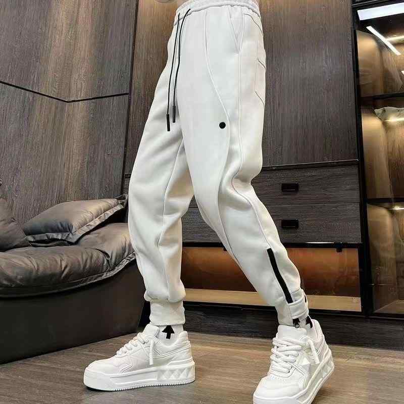 パンツ 男性用 裾絞りパンツ スウェットパンツ ストリート カジュアル 薄手 ウエストゴム 伸縮性 ブラック ピンク系 グリーン