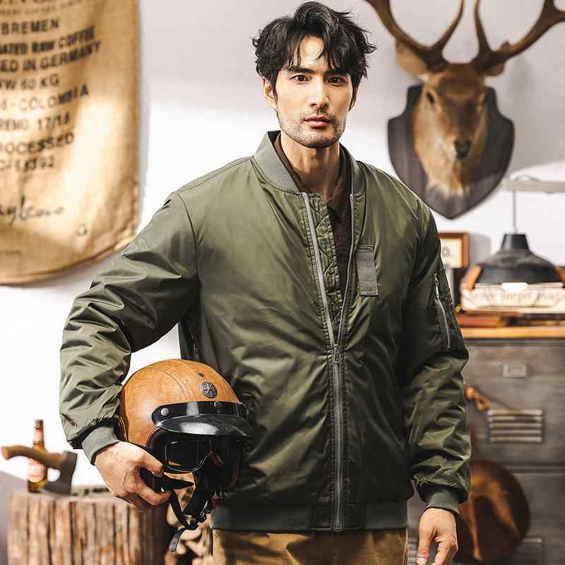 上衣 成人男性用 MA-1 飛行上衣 秋冬物 綿織物 ミリタリー上衣 細工物上衣 上衣 前掛け アウター