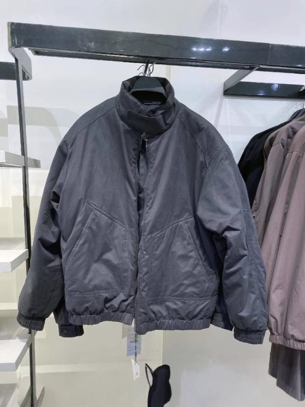 上衣 成人男性用 アウター レトロ 立襟 中綿 ポリエステル 黒いこと S M L XL XXL 防寒 練りあわせる型