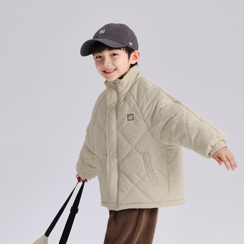 赤ちゃん服 アウター お坊っちゃん 秋冬 立襟 綿織物 上衣 読み合わせる 無地 110 120 130 140 150 160糎 普段使い走り 保温性