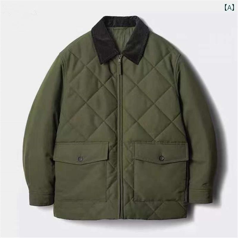 ジャケット レディース 男性用 キルティング 暖かい 防寒 厚手 オリーブ色 紺色 ショート丈