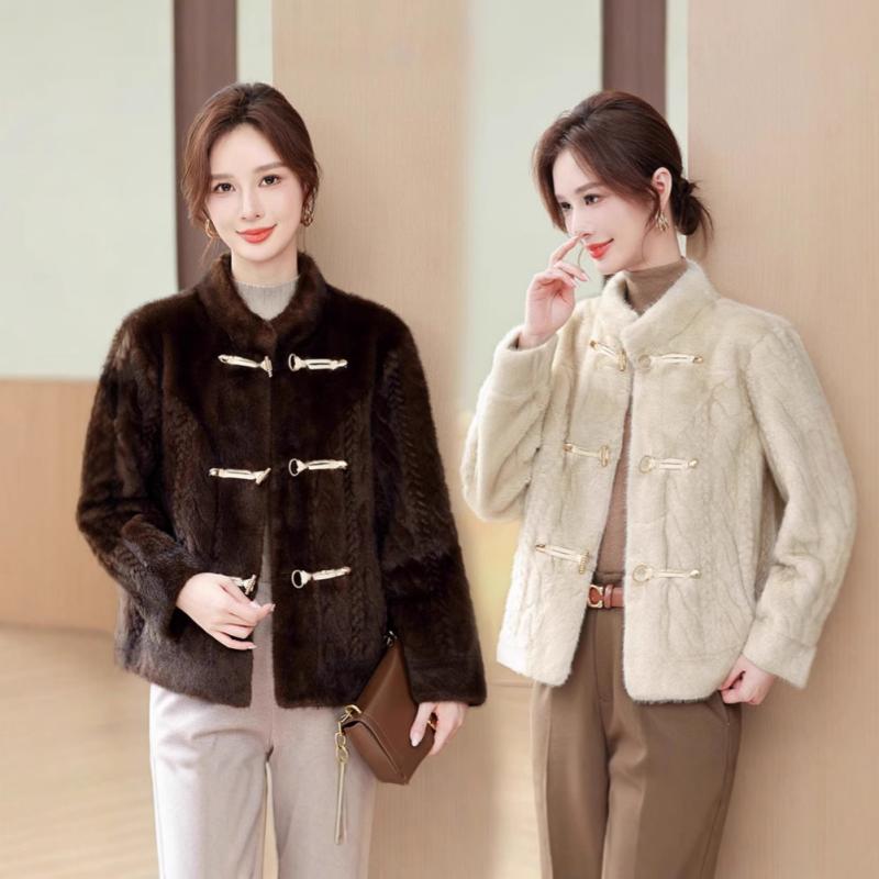 コート レディース ミンク カシミヤタッチ ジャケット 秋冬物 ゆったり ミセス シニア 婦人服 アウター 暖かい あたたかい 着心地が良い ベージュ ブラウン
