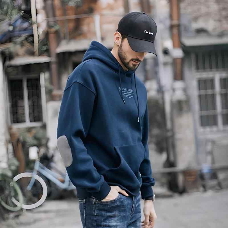パーカー メンズ 男性用 秋冬 裏起毛 スウェット トレーナー フード付き 配色 トップス 暖かい 防寒 カジュアル 普段使い ルームウェア ブルー ブラック グレー