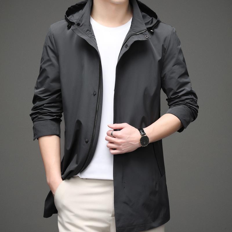 ジャケット 男性用 ブルゾン フード付き 撥水 無地 ビジネス カジュアル MSHN-9803 ポリエステル100% M L XL 2L 3L 4L 秋