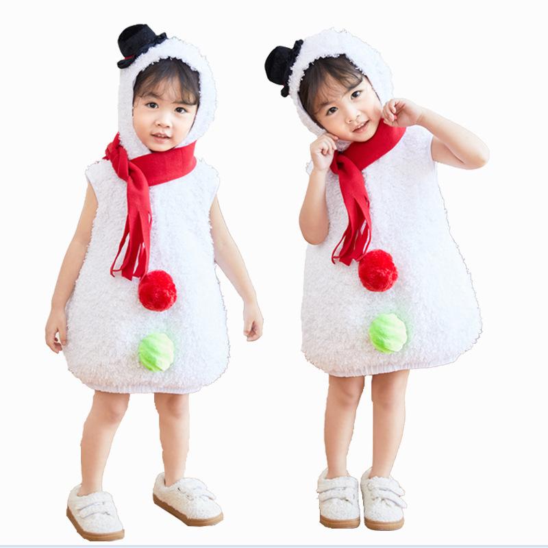 子供用コスチューム ハロウィン クリスマス 雪だるま 雪ん子 ロールプレイング 舞台衣装 90 100 110 120 130 140 150cm かわいい 舞台 民族衣装 親子 ペアルック