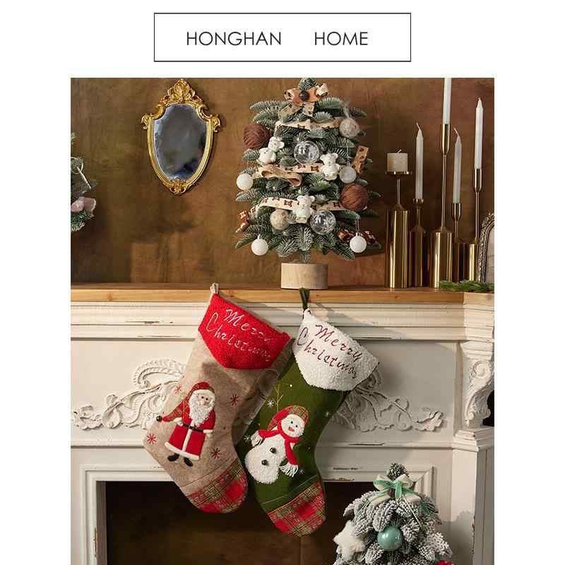 クリスマス ソックス クリスマス オーナメント デコレーション サンタ 雪だるま キャンディ ギフト バッグ 子供 プレゼント 布製