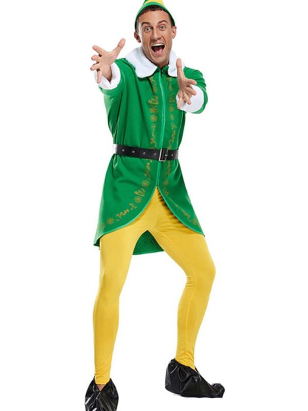 クリスマス コスチューム 子供用 男女兼用 エルフ サンタクロース 衣装 演出 舞台 かわいい 綿 ポリエステル グリーン ピンク系