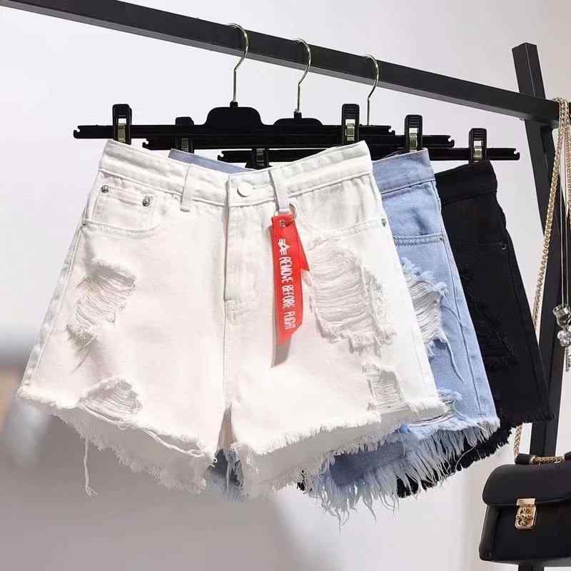 デニム レディース ショートパンツ 高腰 短パン ゆったり ロールアップ Aライン ホットパンツ 白 黒 浅青 かわいい 普段使い 10代 20代