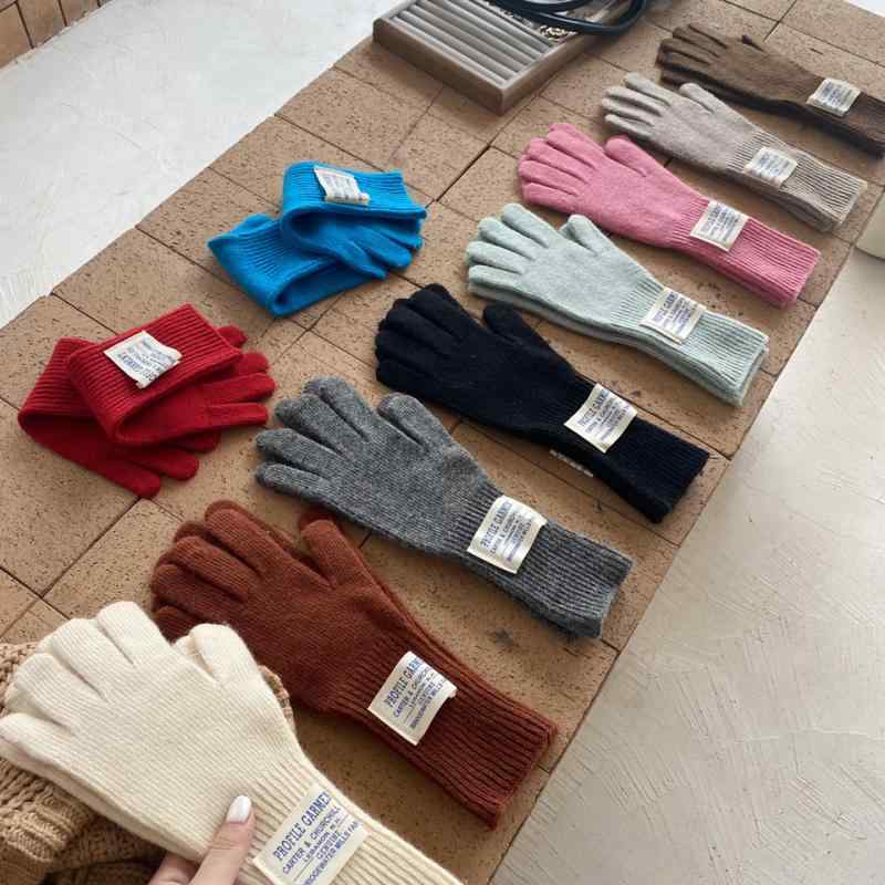 手袋 男女兼用 手袋 ウール ニット 手袋 指なし スマホ対応 学生 防寒 グローブ レッド ベージュ グレー ブラック ローズ 赤 青 焦げ茶 モカ ブラウン フリーサイズ 冬