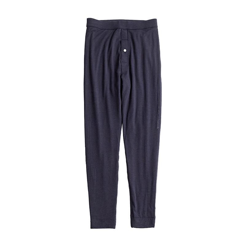 メンズ シルク 混紡 コットン パンツ 厚手 男性用 保温 インナー 秋冬 紺色 ダークグレー 7,231円