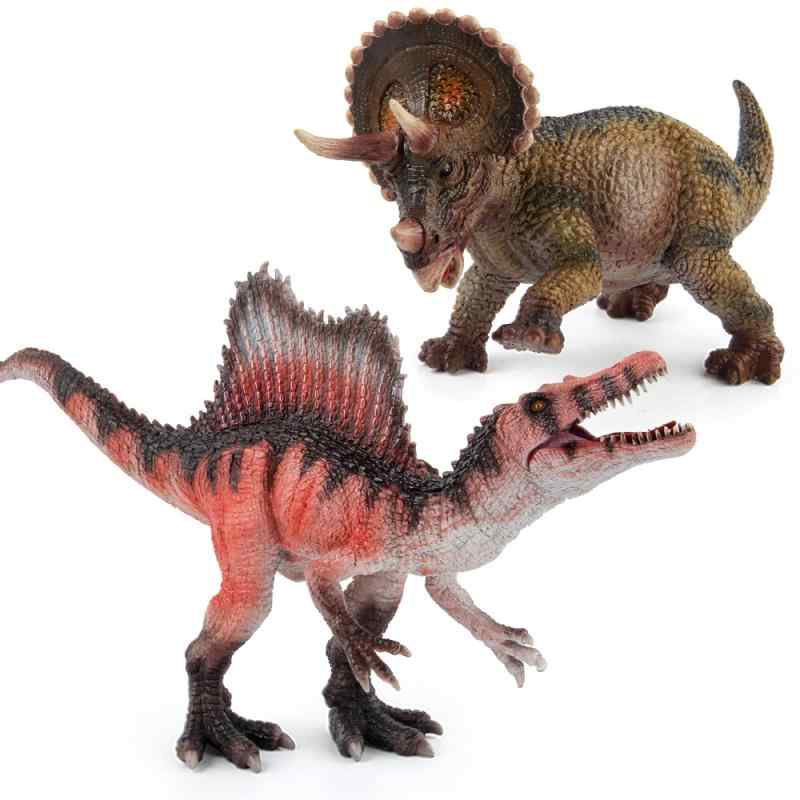 恐竜 おもちゃ リアル フィギュア スピノサウルス トリケラトプス 模型 置き物 オブジェ プラスチック製 恐竜ごっこ 遊び 知育玩具 男の子 子供 向け