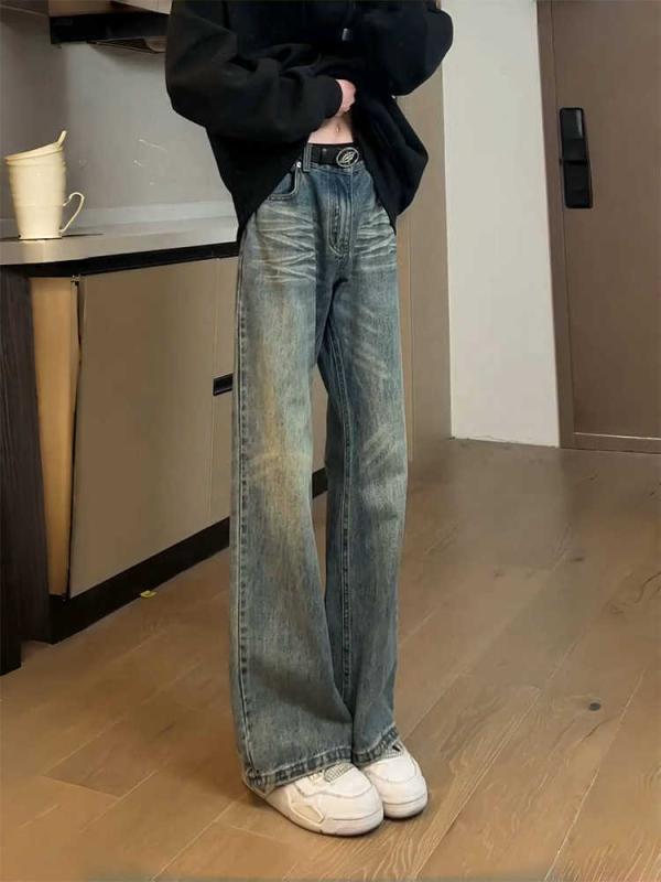 デニム メンズ 男性用 ストレートジーンズ ジーパン ズボン パンツ ウォッシュ加工 カジュアル Gパン 長ズボン ロングパンツ 綿100%