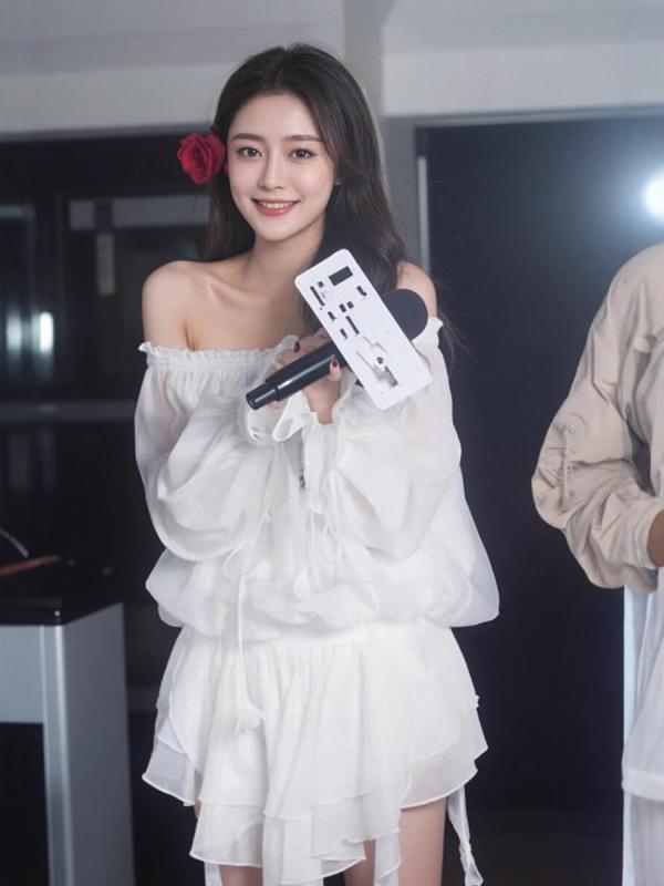 ワンピース レディース 春夏 オフショルダー シフォン Aライン ミニワンピース 長袖 高腰 ギャザー かわいい 韓国風 セクシー パーティー 二次会