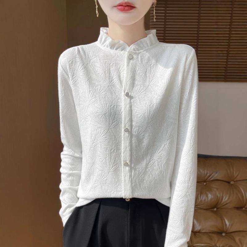 ニット レディース レース トップス 長袖 花柄襟 プルオーバー カットソー M L XL XXL XXXL きれいめ 通勤 普段使い オフィス カジュアル エレガント 4,316円