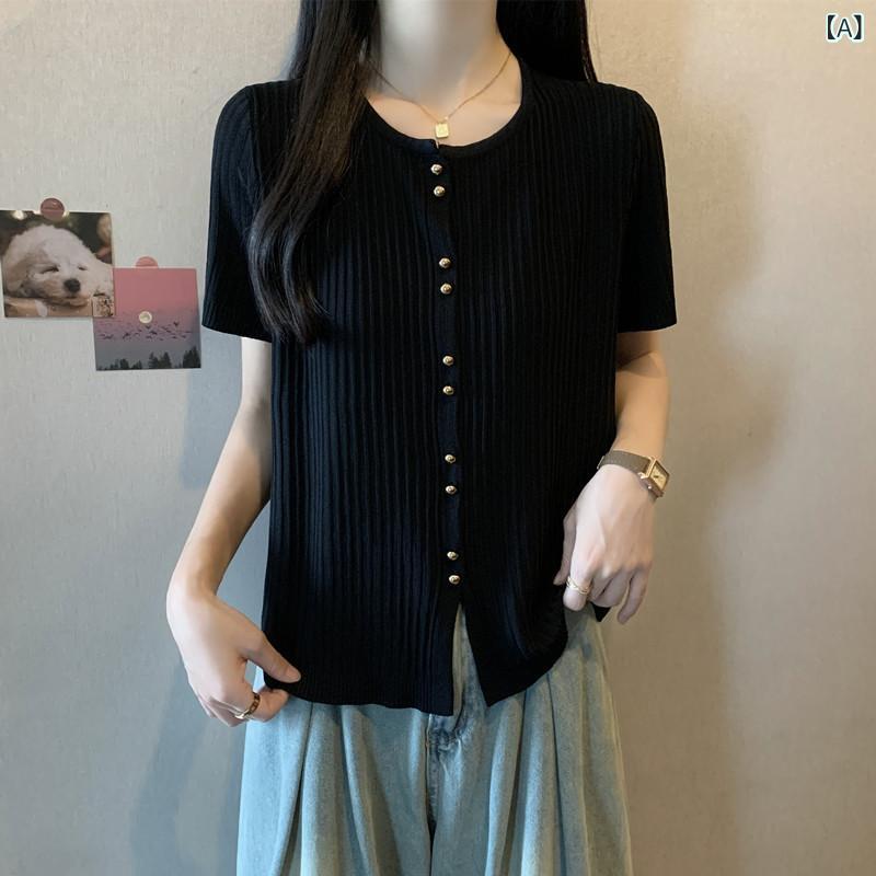 Tシャツ レディース 大きいサイズ ゆったり 半袖 カーディガン トップス 接触冷感 部屋着 普段使い ブラック ピンク系