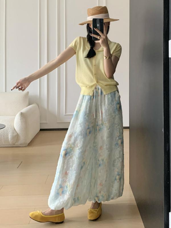 スカート レディース 接触冷感 高腰 休? ズボン パンツ 春夏 ゆったり かわいい 拡腿