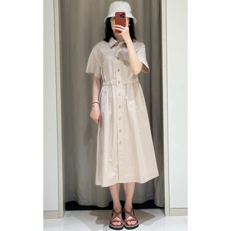 衣装 レディース 春夏 半袖 麻 リネン プルオーバー衣装 A生産ライン ロング丈 ミモレ丈 ゆったり 通い 普段使い走り 裸色
