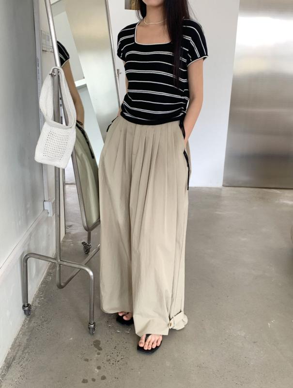 パンツ レディース 春夏 高腰 ワイドレッグパンツ ゆったり ストレートパンツ カジュアルパンツ 綿麻混紡 韓国風 普段使い リラックス 部屋着 無地 灰緑