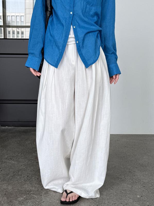パンツ レディース 天?麻 リネン ワイドレッグパンツ カジュアルパンツ 薄手 ゆったり ストレートパンツ 中ウエスト 接触冷感 春夏 切り替え