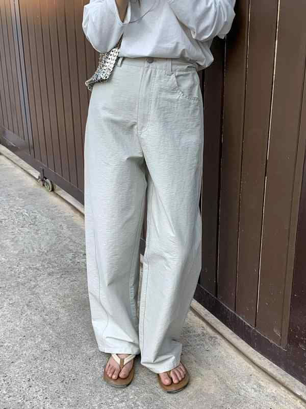 パンツ レディース ワイドパンツ 春夏 韓国風 コットン ハイウエスト ゆったり ストレートパンツ スラックス ズボン ボトムス カジュアル きれいめ 美脚 脚長効果 普段使い