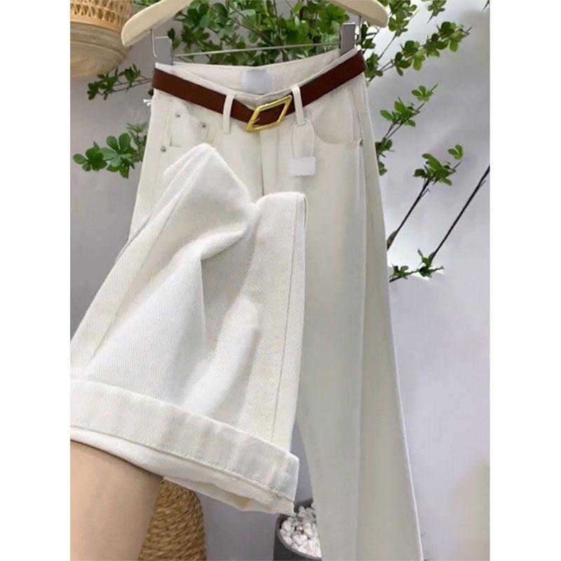 ジーンズ レディース 大きいサイズ 秋冬 高見え ワイドレッグパンツ ストレート ゆったり ハイウエスト 白 デニム 厚手 裏起毛 暖か 美脚 ロングパンツ 着痩せ 通勤
