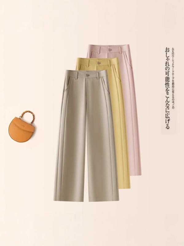 パンツ レディース テーパードパンツ 春 接触冷感 ゆったり ハイウエスト 美脚 9分丈 ピンク系 イエロー系 カーキ 綿混紡 日韓スタイル