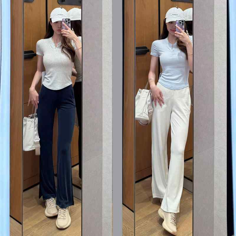 パンツ レディース 高腰 ワイドレッグパンツ ストレート モダール ゆったり 接触冷感 ドレープ 美脚 黒 アイボリー