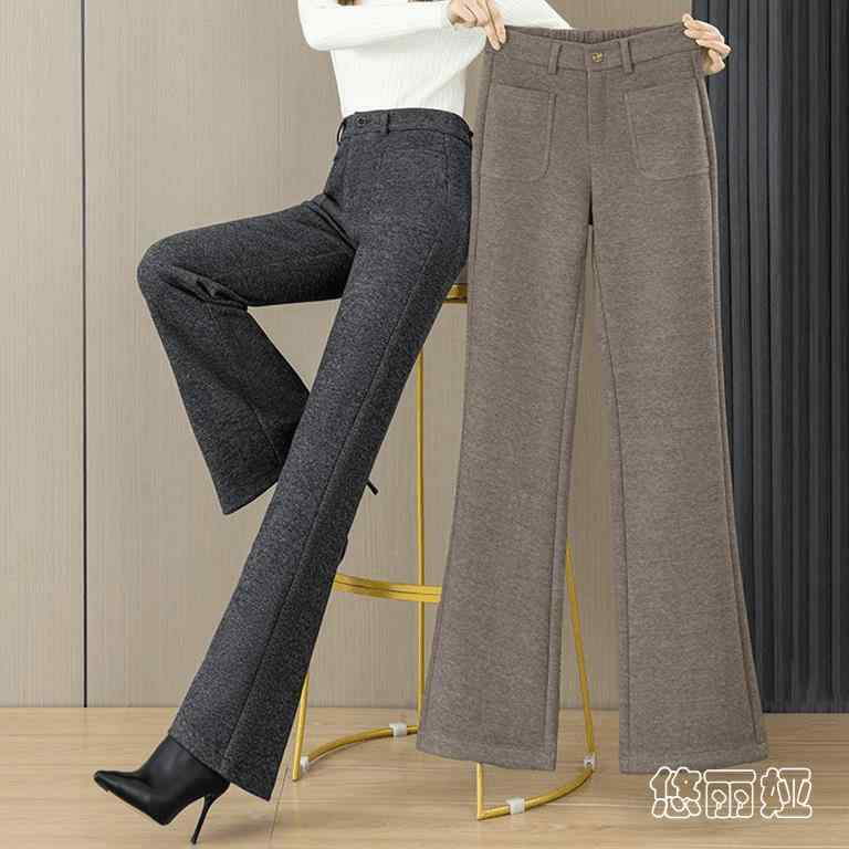 パンツ レディース 高腰 ウール テーパードパンツ 美脚 厚手 秋冬 婦人服 ズボン カジュアルパンツ