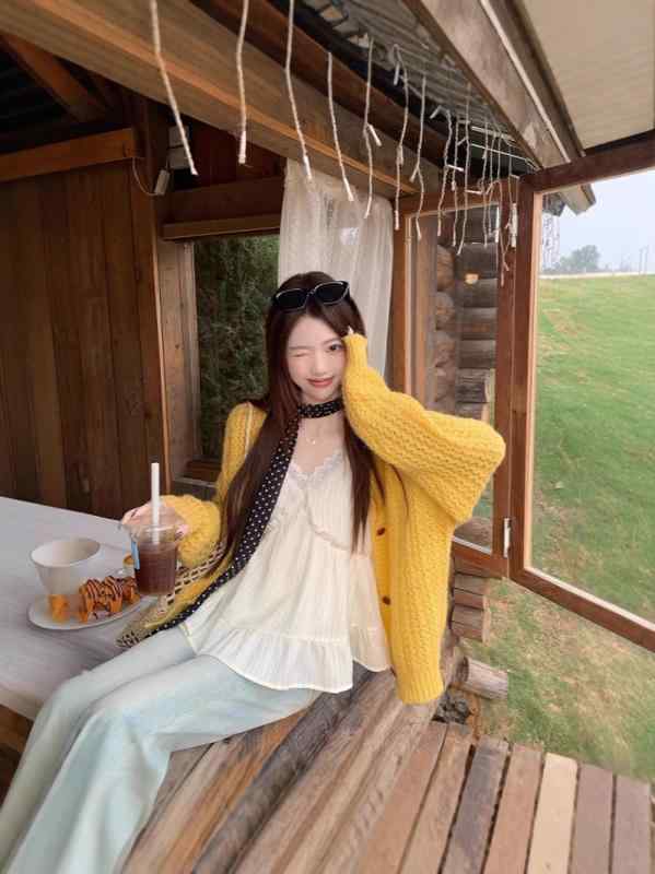 アンサンブル レディース キャミソール ノースリーブ トップス ニット カーディガン 韓国風 女性用 無地 接触冷感