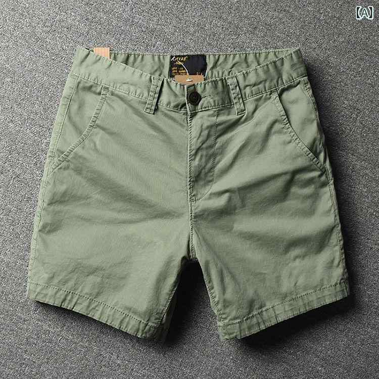 ハーフパンツ メンズ 男性用 コットン デニム 伸縮性 膝上丈 カジュアル 短パン カーキ ブラック ネイビー 部屋着 ルームウェア アウトドア