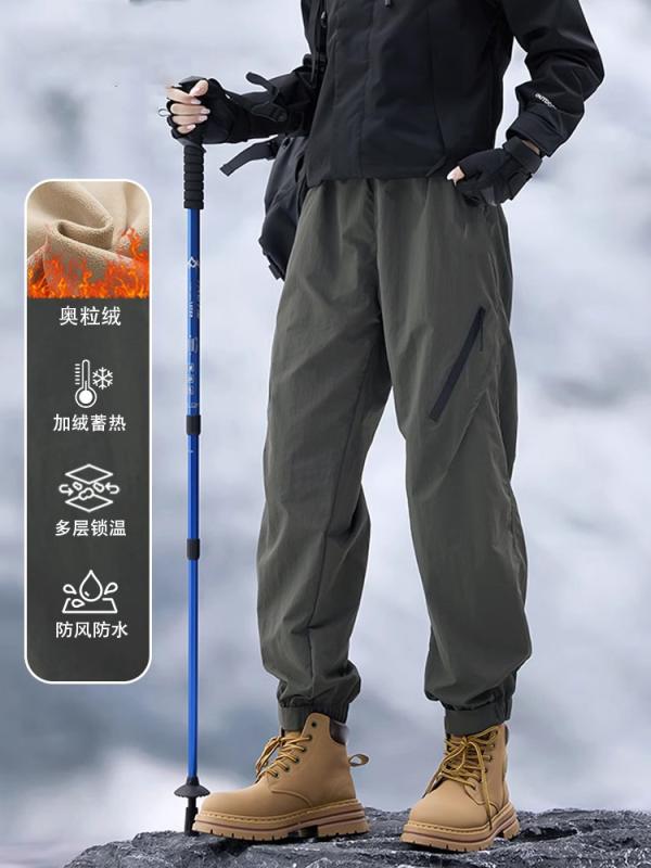 パンツ 男性用 アウトドア 防風 厚手 裏起毛 登山 スポーツ ワークパンツ ズボン カーゴパンツ