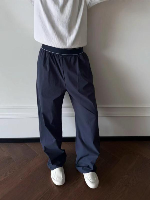 パンツ 男性用 イージーパンツ 春夏 接触冷感 伸縮性 ストレートパンツ リラックスパンツ