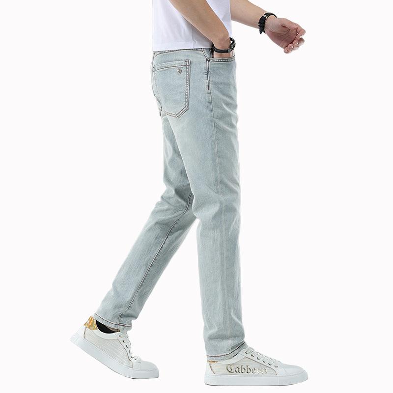 デニム メンズ 男性用 ストレート デニムパンツ ジーパン ジーンズ ズボン パンツ 復古浅色 ウォッシュ加工 中腰｜Tanzan