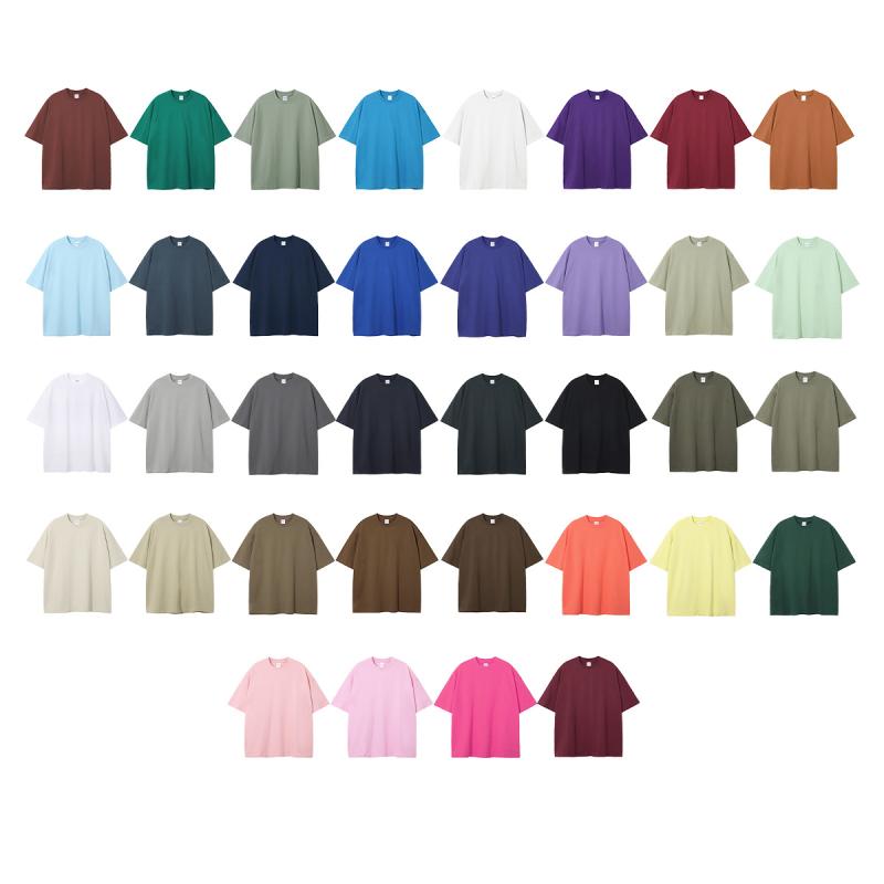 Tシャツ メンズ 半袖 230g ダブルガーゼ コットン100％ 無地 カットソー プルオーバー クルーネック ドロップショルダー ゆったり 大きめサイズ 春夏 ホワイト ライトグレー アッシュグレー ブラック ピンク ワインレッド スカイブルー ネイビ