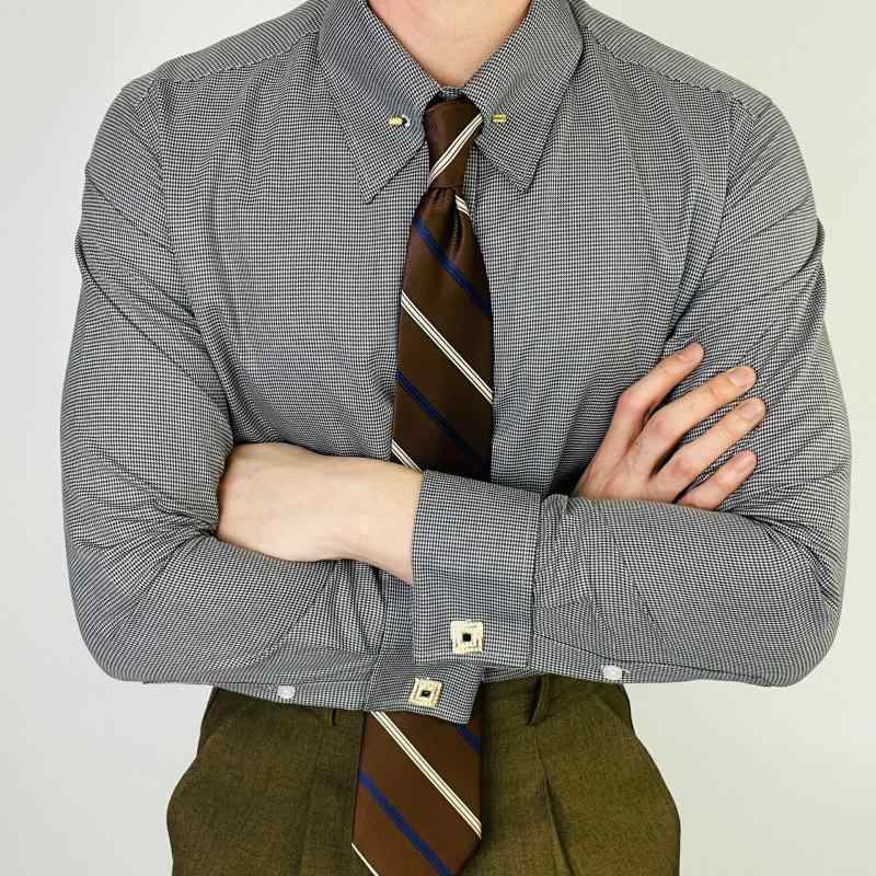 プルオーバー 成人男性用 長袖 チドリ透かし彫り柄 縞模様柄 商行為 通い レギュラー色つや ポリエステル シワ押しとどめる