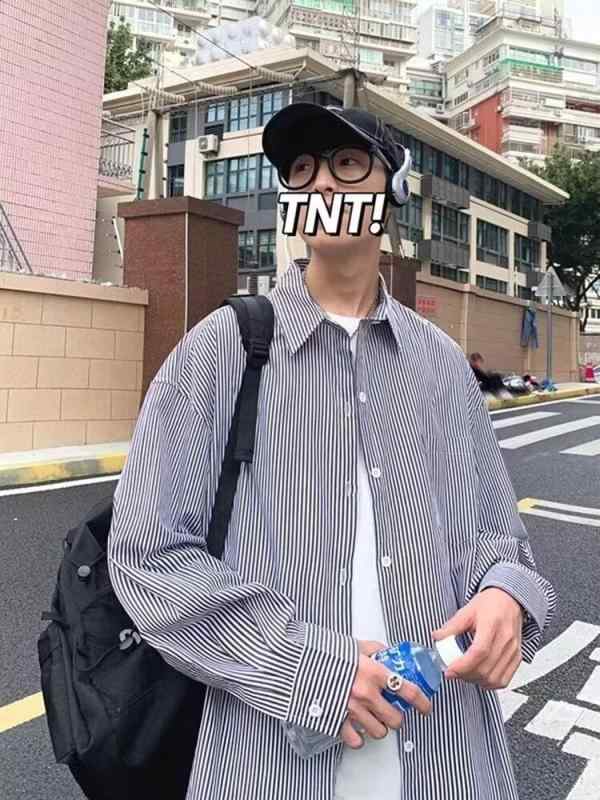 シャツ 男性用 長袖 ストライプ柄 普段使い レギュラーカラー 接触冷感 部屋着 トップス 聚???（??）グレー ブルー