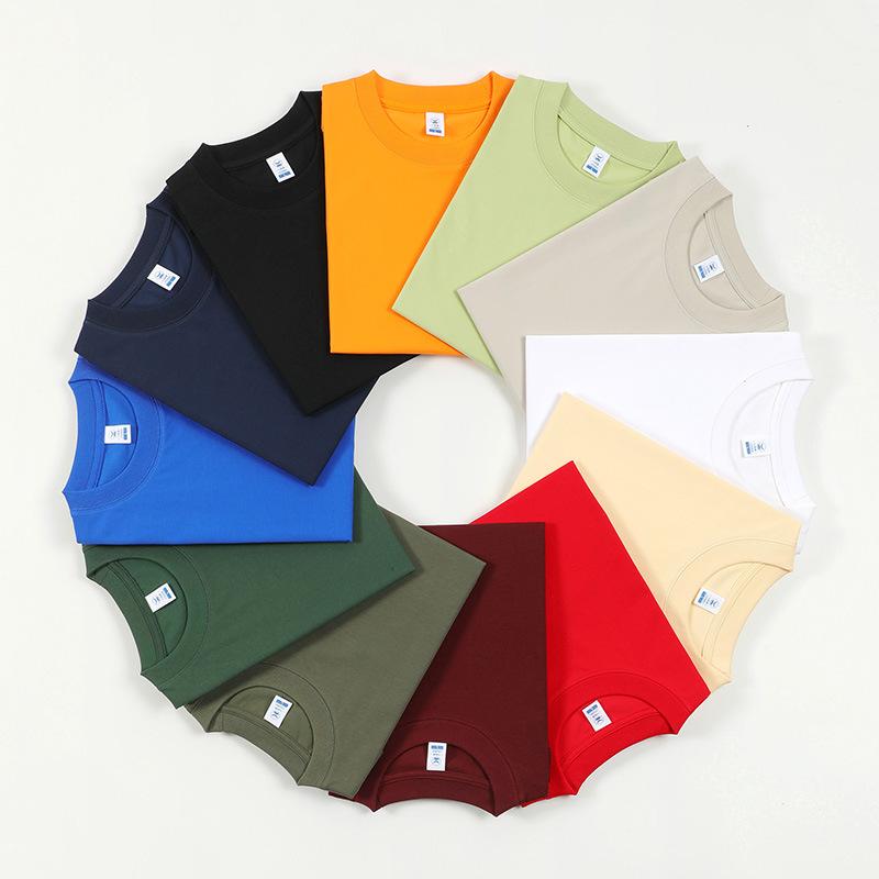 Tシャツ 男性用 半袖 コットン ポリエステル混紡 ラウンドネック 無地 薄手 抗菌 吸汗速乾 カジュアル スタイル トップス カットソー ホワイト 杏色 グリーン ベージュ ブラック ワインレッド ブルーグリーン アーミーグリーン オレンジ ネイビー