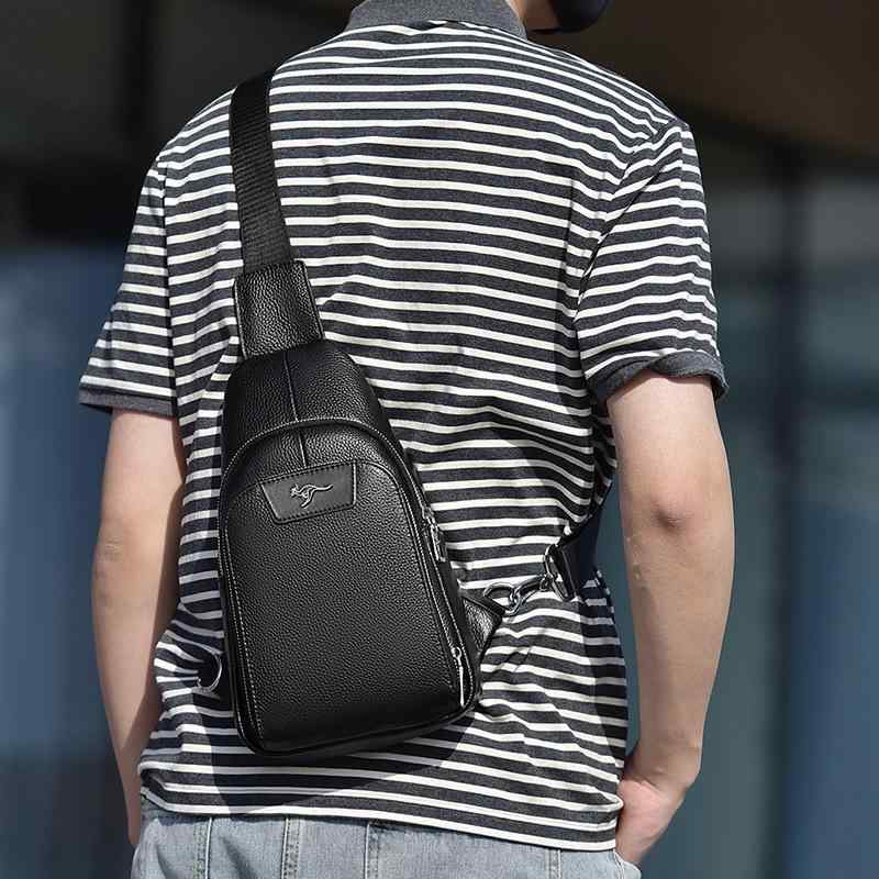 ボディバッグ 男性用 本革 牛革 ショルダーバッグ 斜めがけ 鞄 ワンショルダーバッグ 大容量 耐摩耗性 ブラック ブラウン 旅行 普段使い