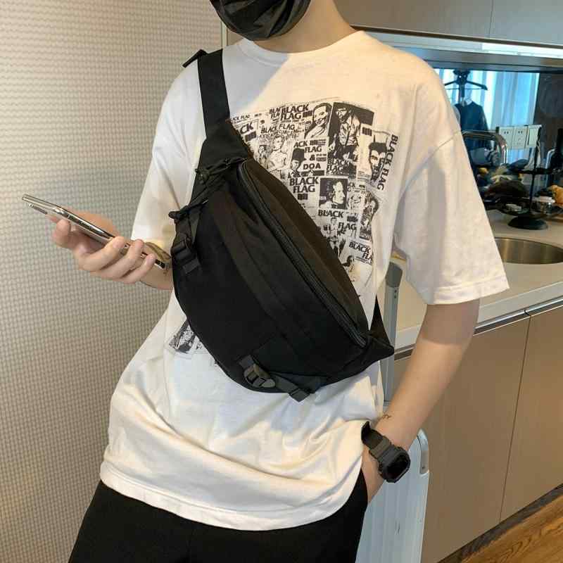 ボディバッグ 男性用 鞄 防水 ストリート メンズ ショルダーバッグ ナイロン 無地