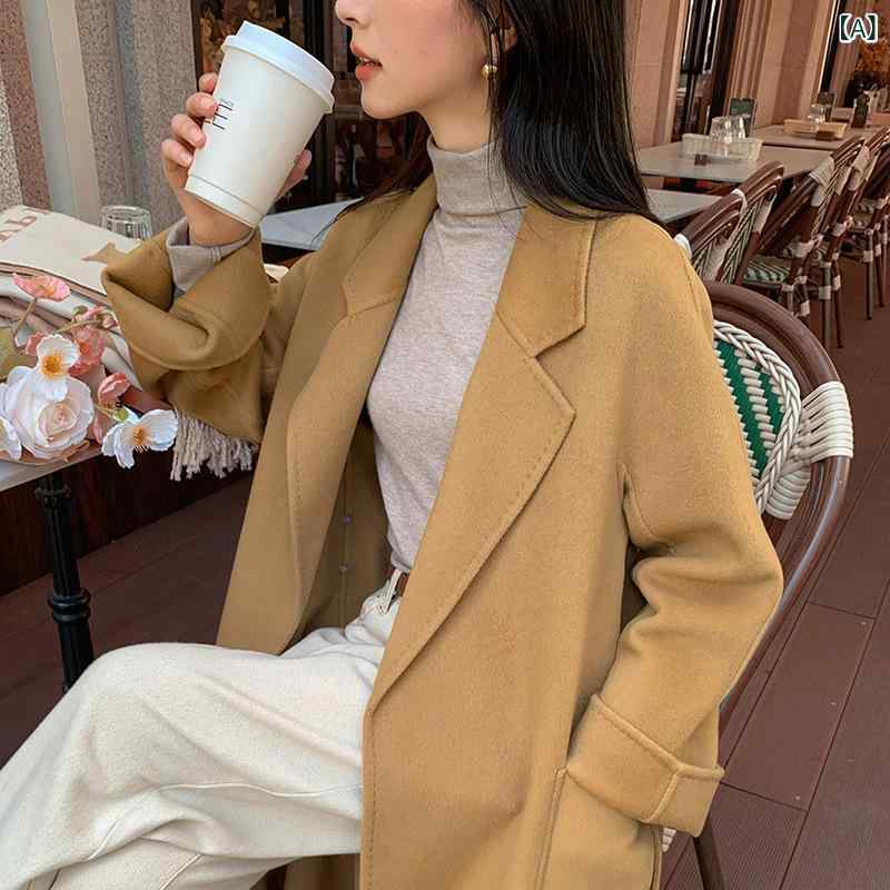 M 家 labbro クラシック 長 バスローブ 両面 カシミヤ コート 女性 秋冬 長 型 スト ラップ 高級 感 コート 工場｜Tanzan