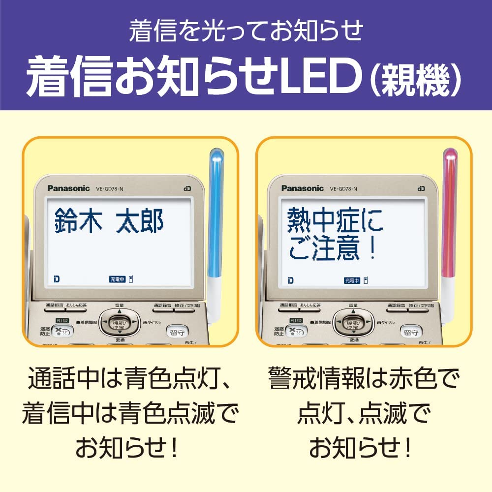 電話機 子機 2台セット VE-GD78DW-N パナソニック 設定済みなのですぐ