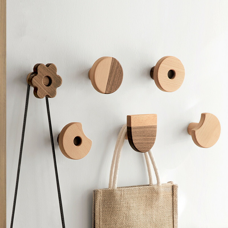 アンティーク レトロ 木製ウォールフック 壁掛けフック ウッドハンガー 帽子掛け フック 壁掛け 4連 アンティーク 木製 古木 ウォールフック 玄関 帽子