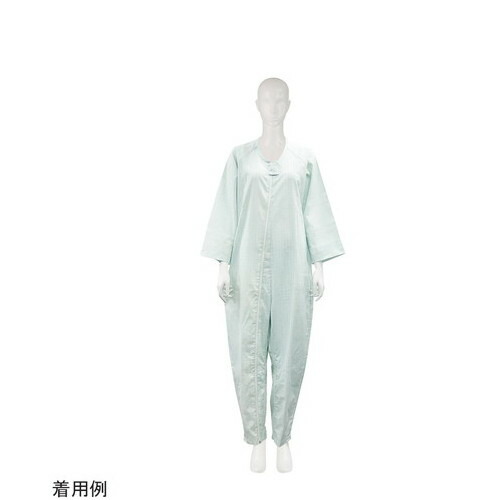竹虎 フドー 首元から右足首にかけて開きます ねまきB ブルー LL　4958995868159　介護衣料