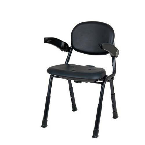 幸和製作所 コンパクトシャワーチェア（ユニプラス）ブラック　BSU12-BK　4938765018250 20,306円