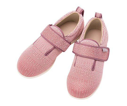 リハビリシューズお出かけ用 ダブルマジックニット（女性用）ピンク　S 21.0～21.5cm　1107